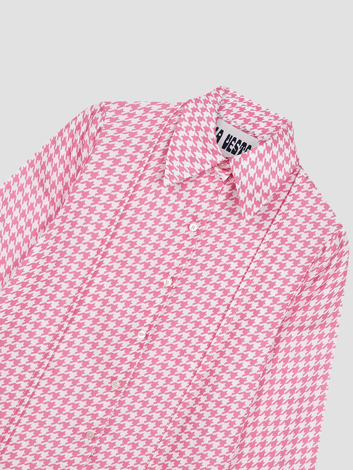 Gina Silk Shirt Check Pink