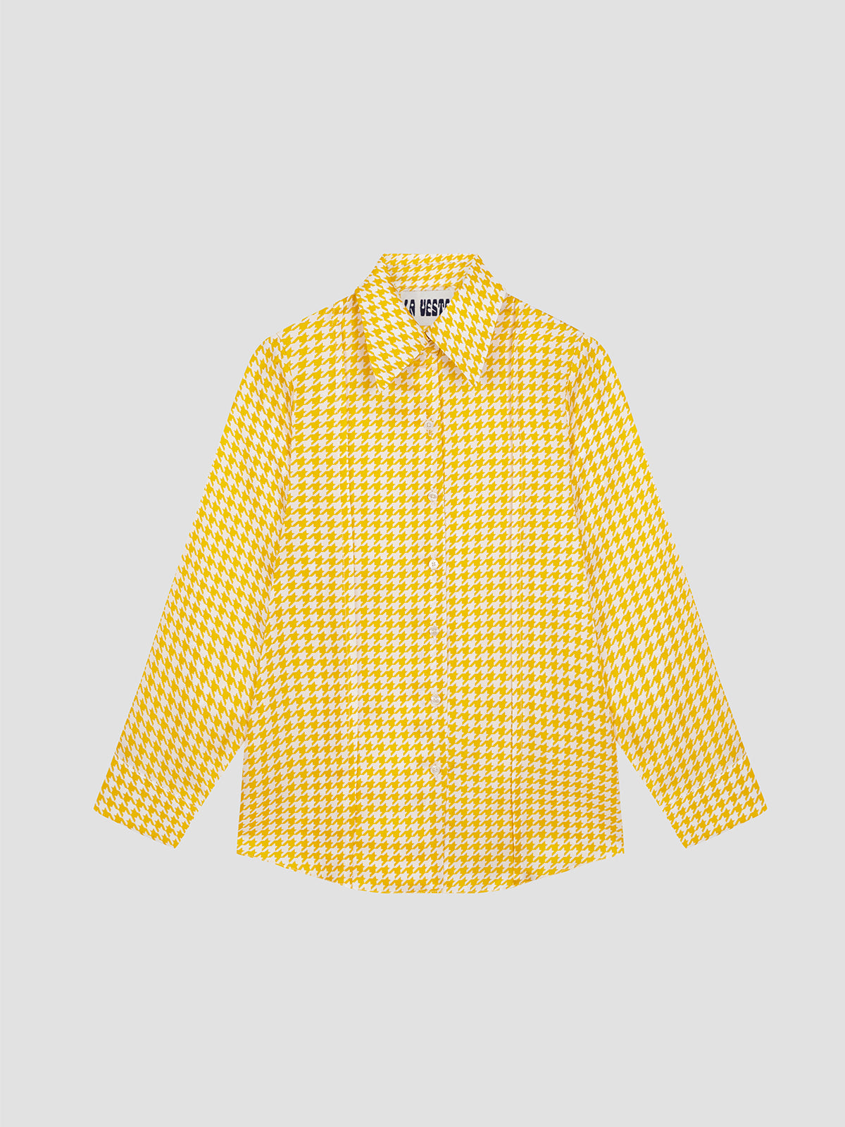Gina Silk Shirt Check Yellow