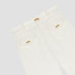 corduroy trousers in white with wooden buttons