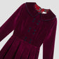 Swan Aubergine Velvet Dress