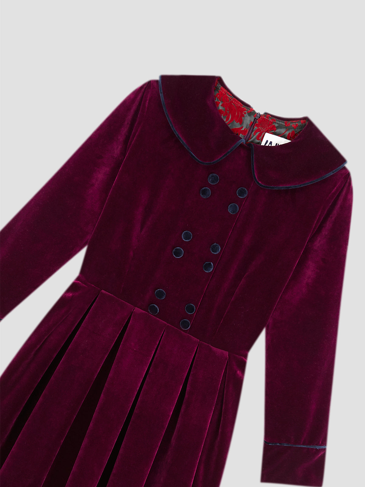 Swan Aubergine Velvet Dress