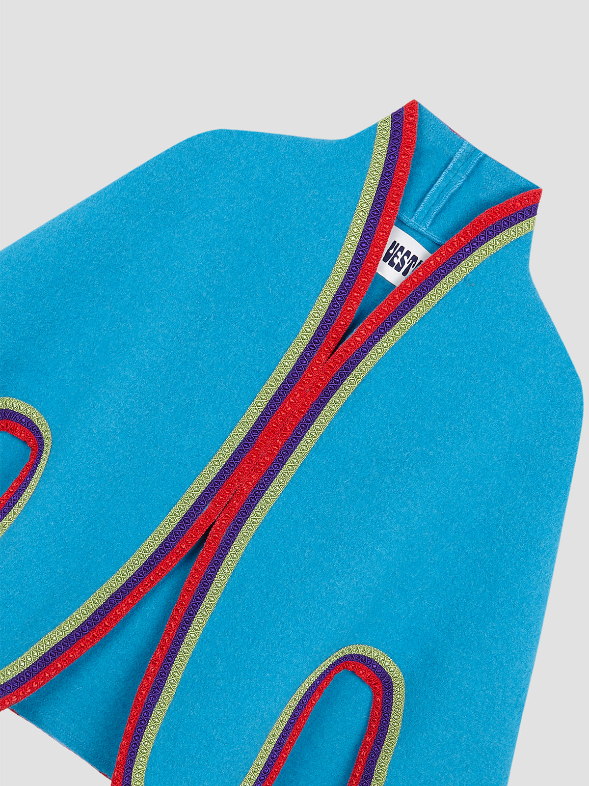 Candy Blue Wool Cape