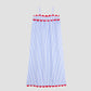 Positano Nightdress Stripe Celeste