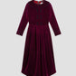 Swan Aubergine Velvet Dress