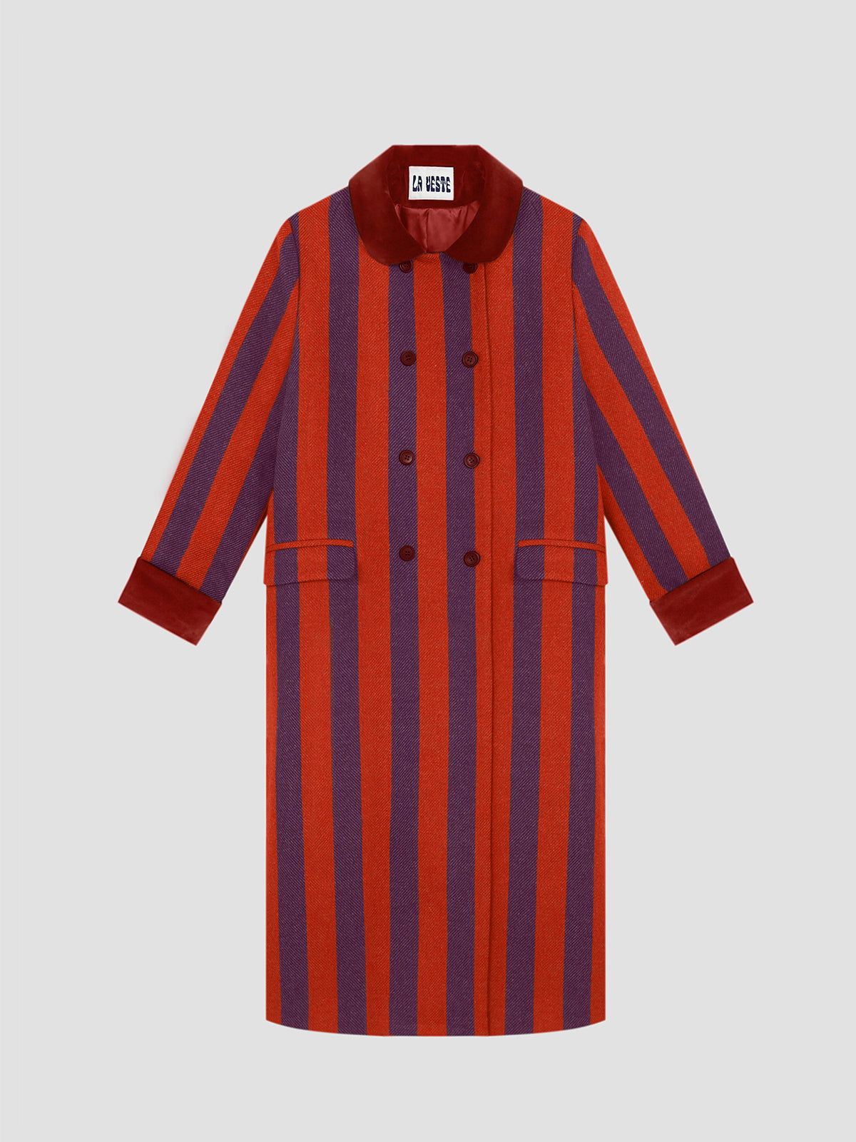 Miranda Coat Striped Caldero – La Veste