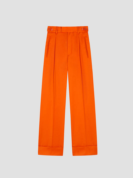 Trama Silk Pants Orange