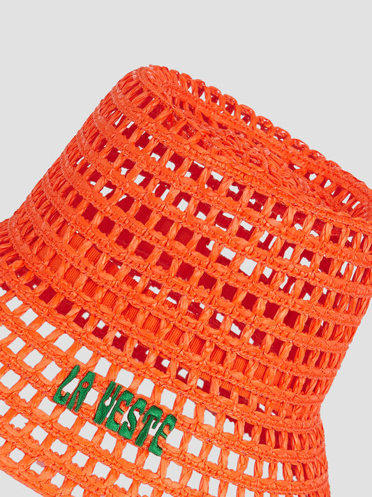 Solana Raffia Hat Orange