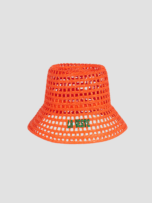 Solana Raffia Hat Orange