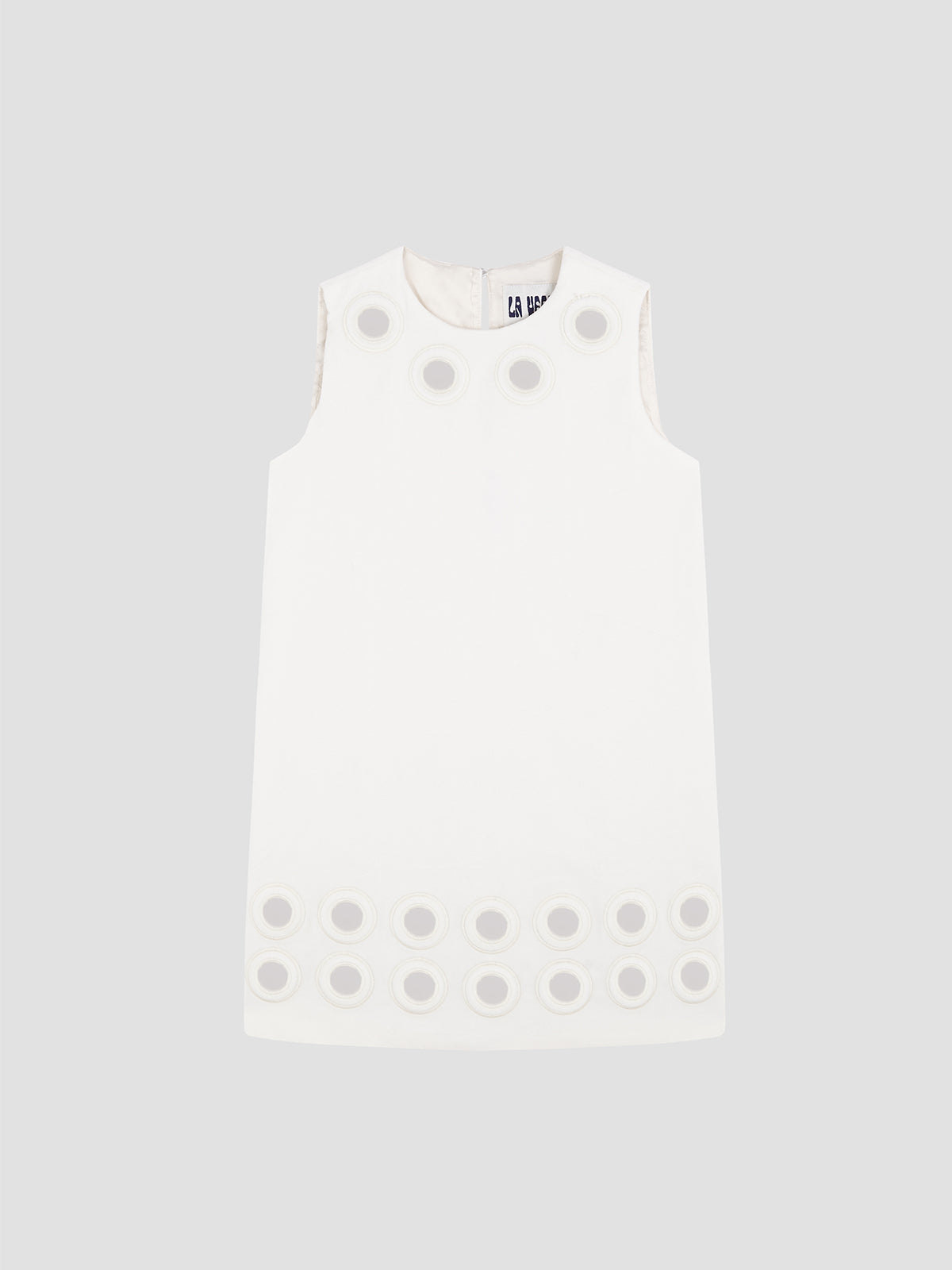 Mirror Velvet Dress White