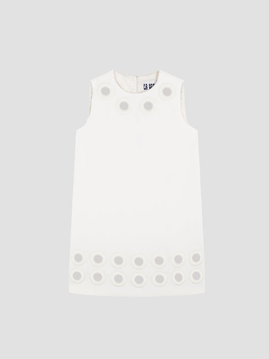 Mirror Velvet Dress White
