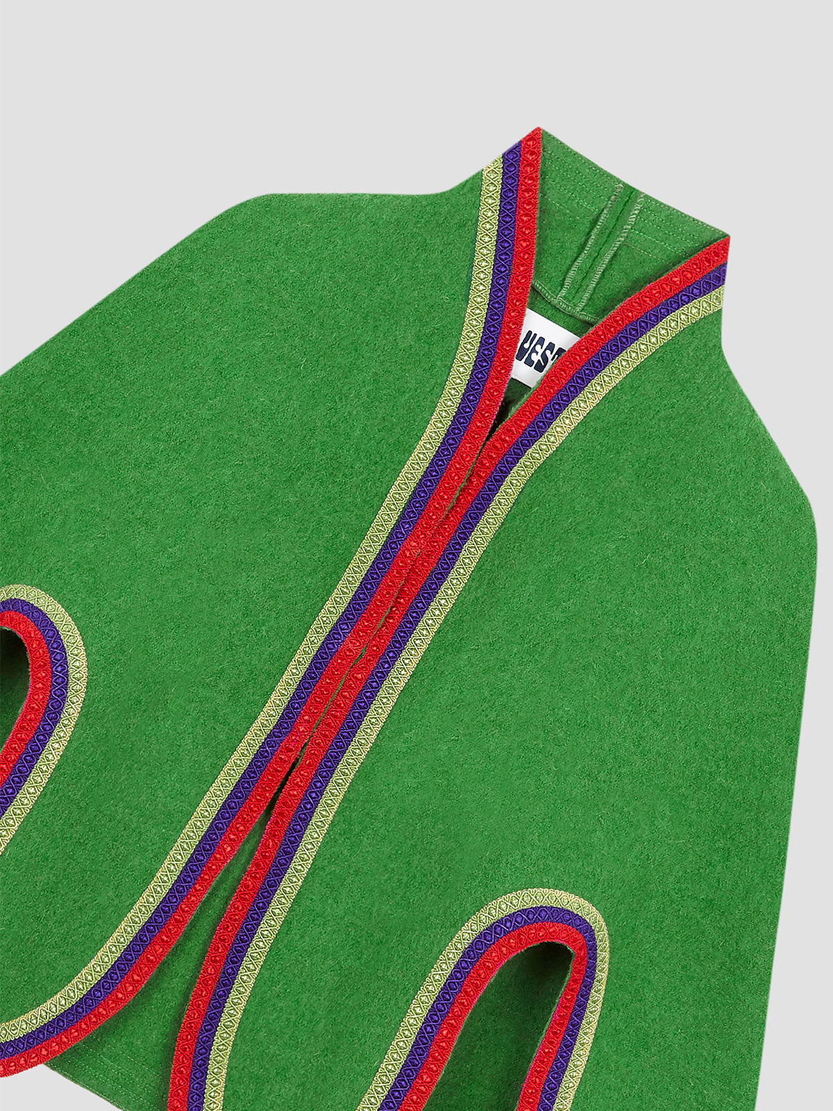 Candy Green Wool Cape