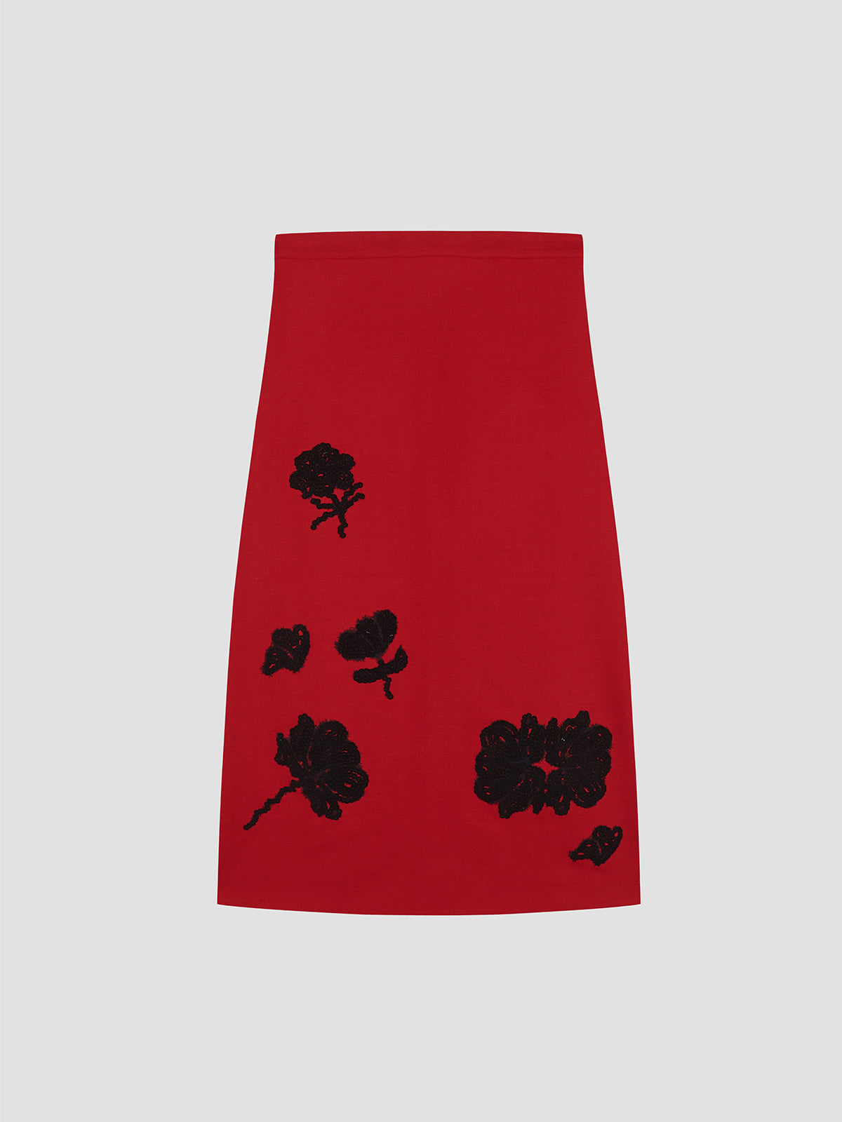 Floral Skirt Red
