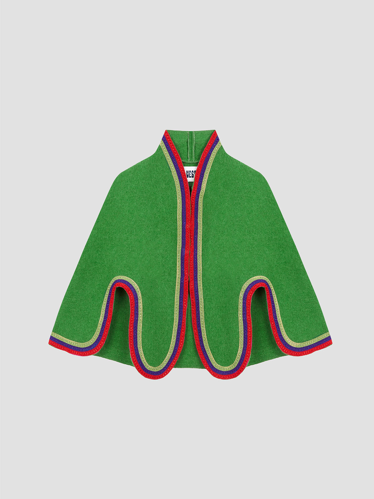 Candy Green Wool Cape