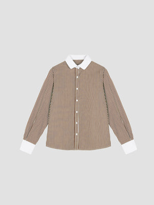 Shelby Shirt Striped Brown