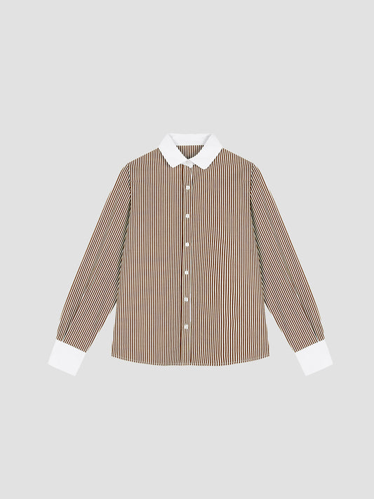 Shelby Shirt Striped Brown