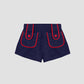 Carambola Towel Short  Navy and Red