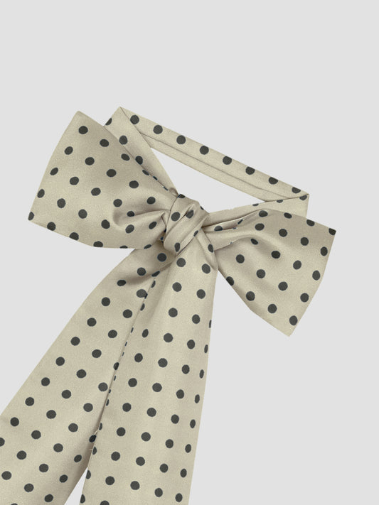 Twilly Polka Dots Silk White