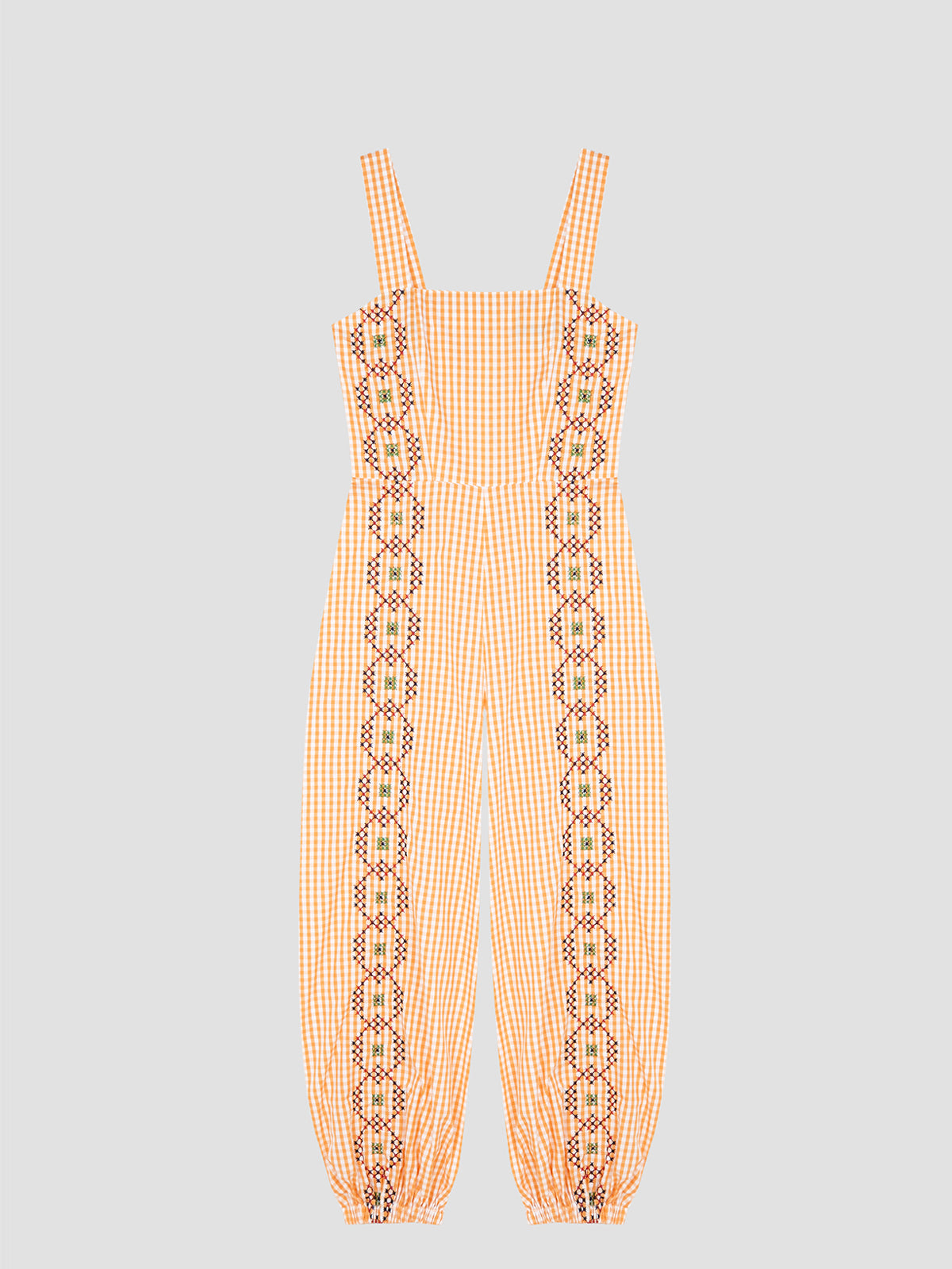 Balloon Punto De Cruz Jumpsuit Yellow