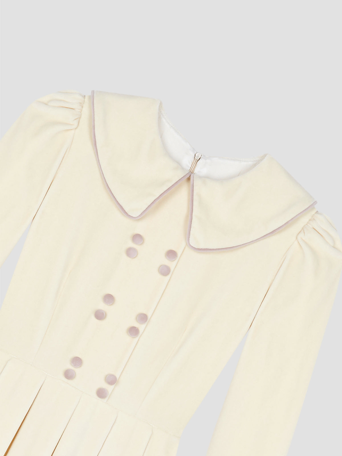 Swan White Velvet Dress