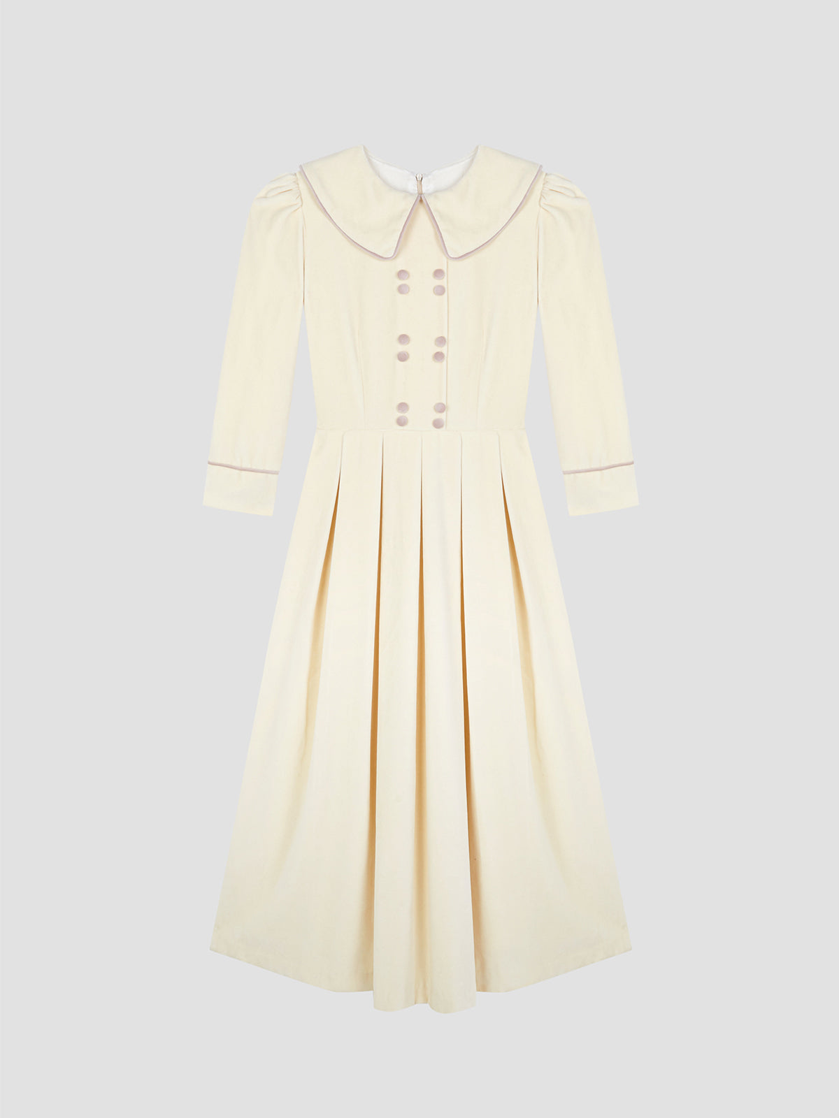 Swan White Velvet Dress