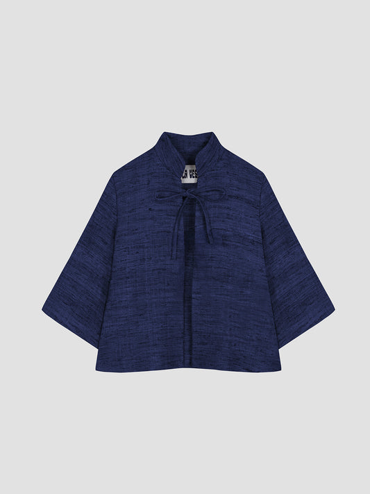 Dalia Silk Cape Navy