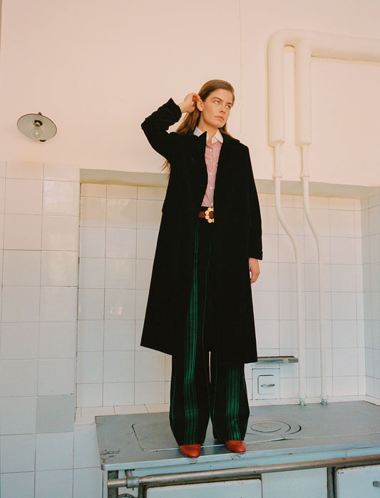 Miranda Coat Velvet Black