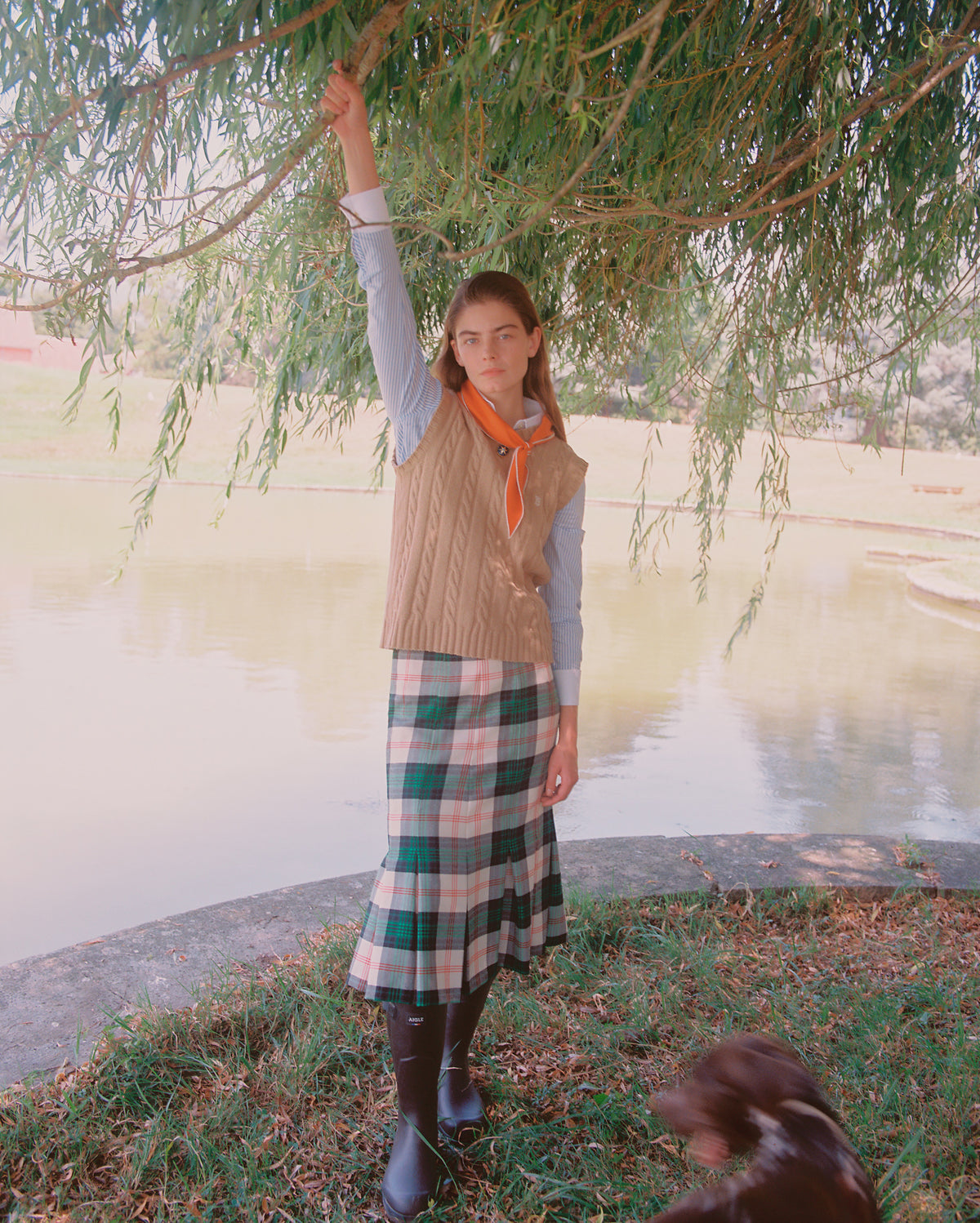 Grace Skirt Green Tartan 02