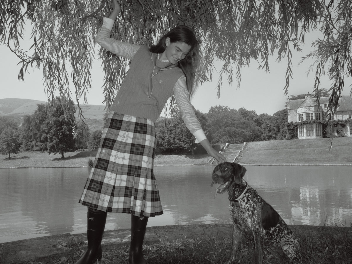Grace Skirt Green Tartan 02