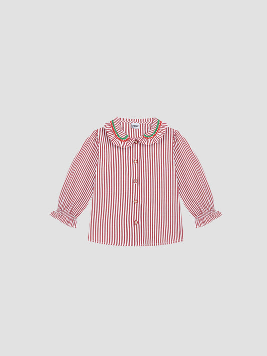 Mini School Shirt Striped Red