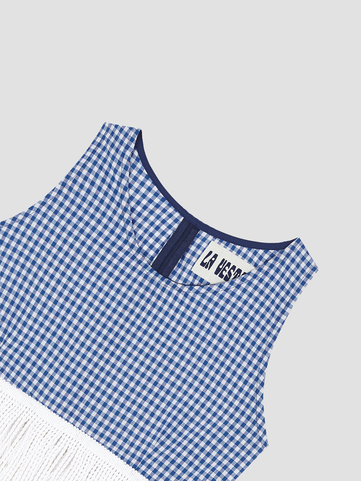 Macarella Top Check Blue