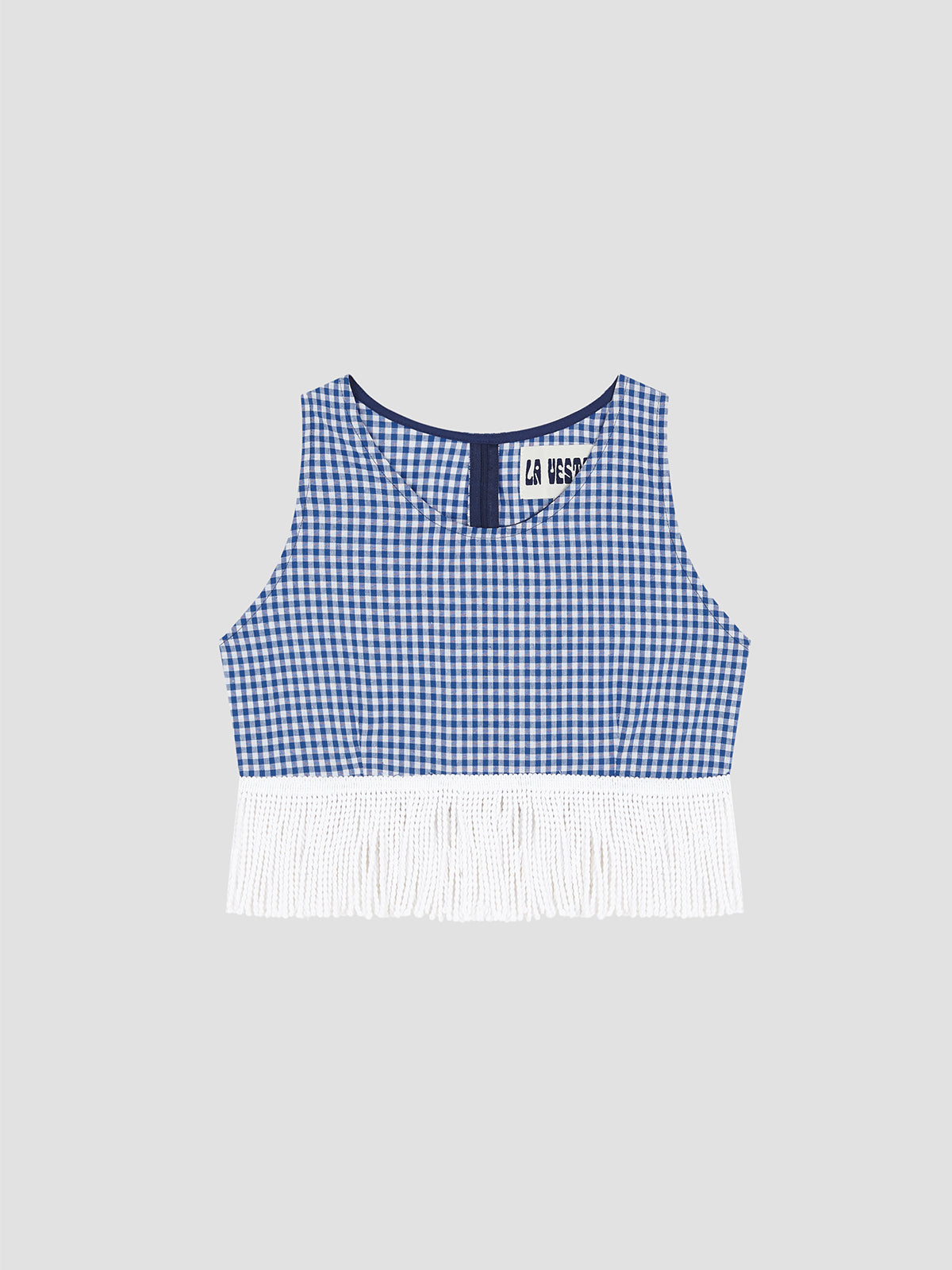 Macarella Top Check Blue