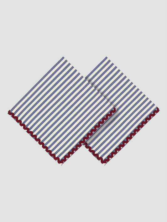 Napkin Vertical Stripe Blue