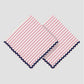 Napkin Vertical Stripe Pink