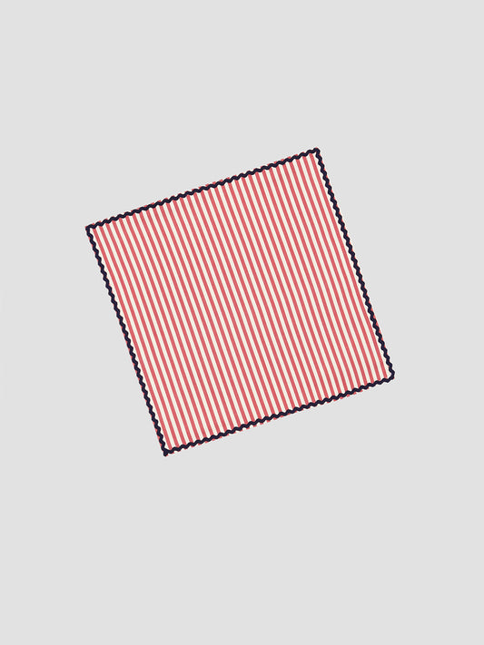 Napkin Vertical Stripe Red