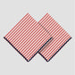 Napkin Vertical Stripe Red