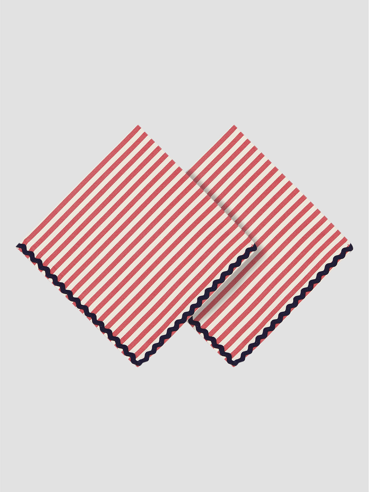 Napkin Vertical Stripe Red