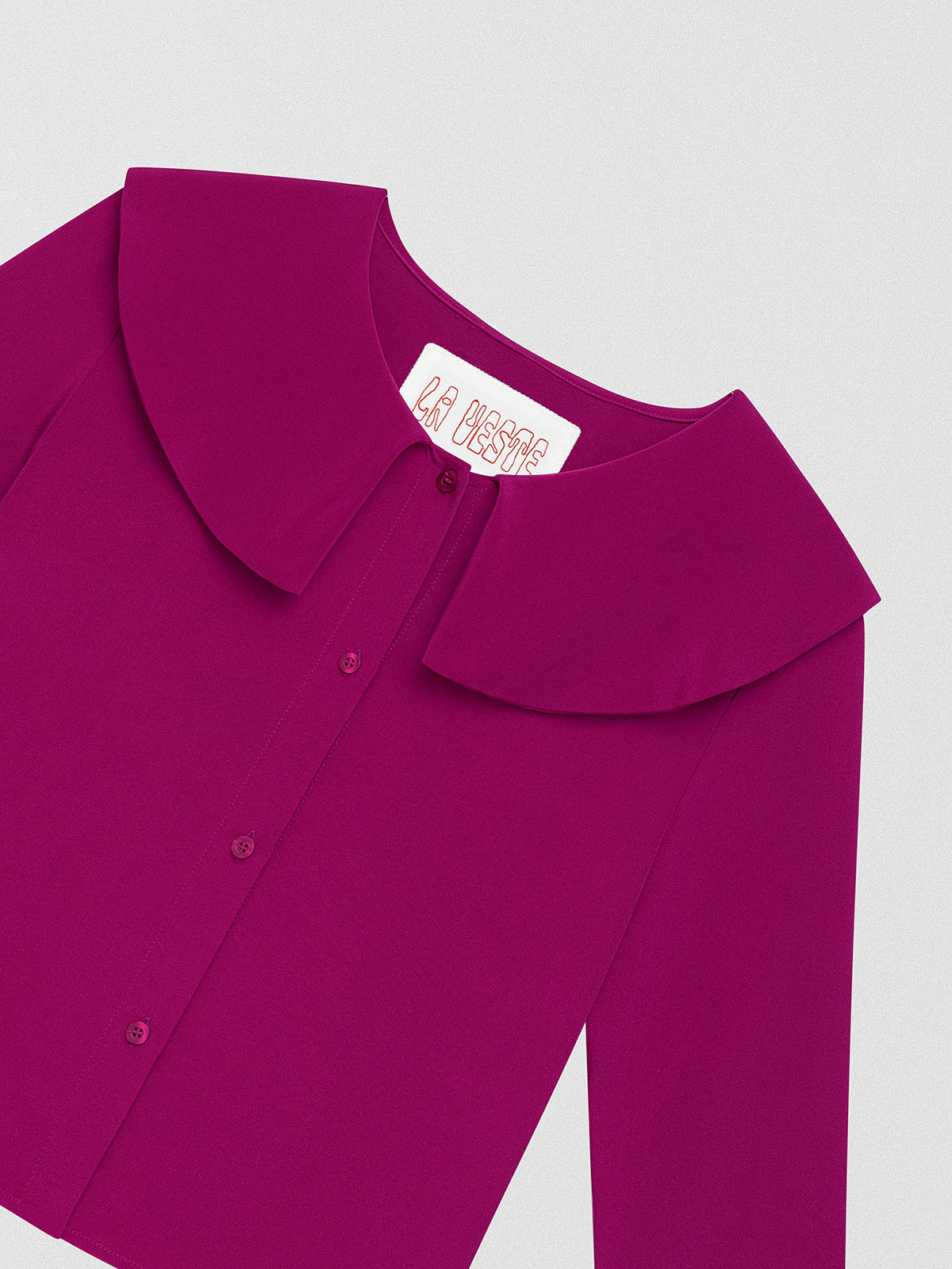 Women's Silk Shirt in raspberry color