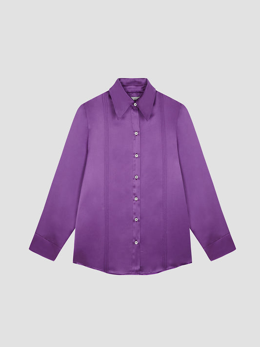 Gina Silk Shirt Purple