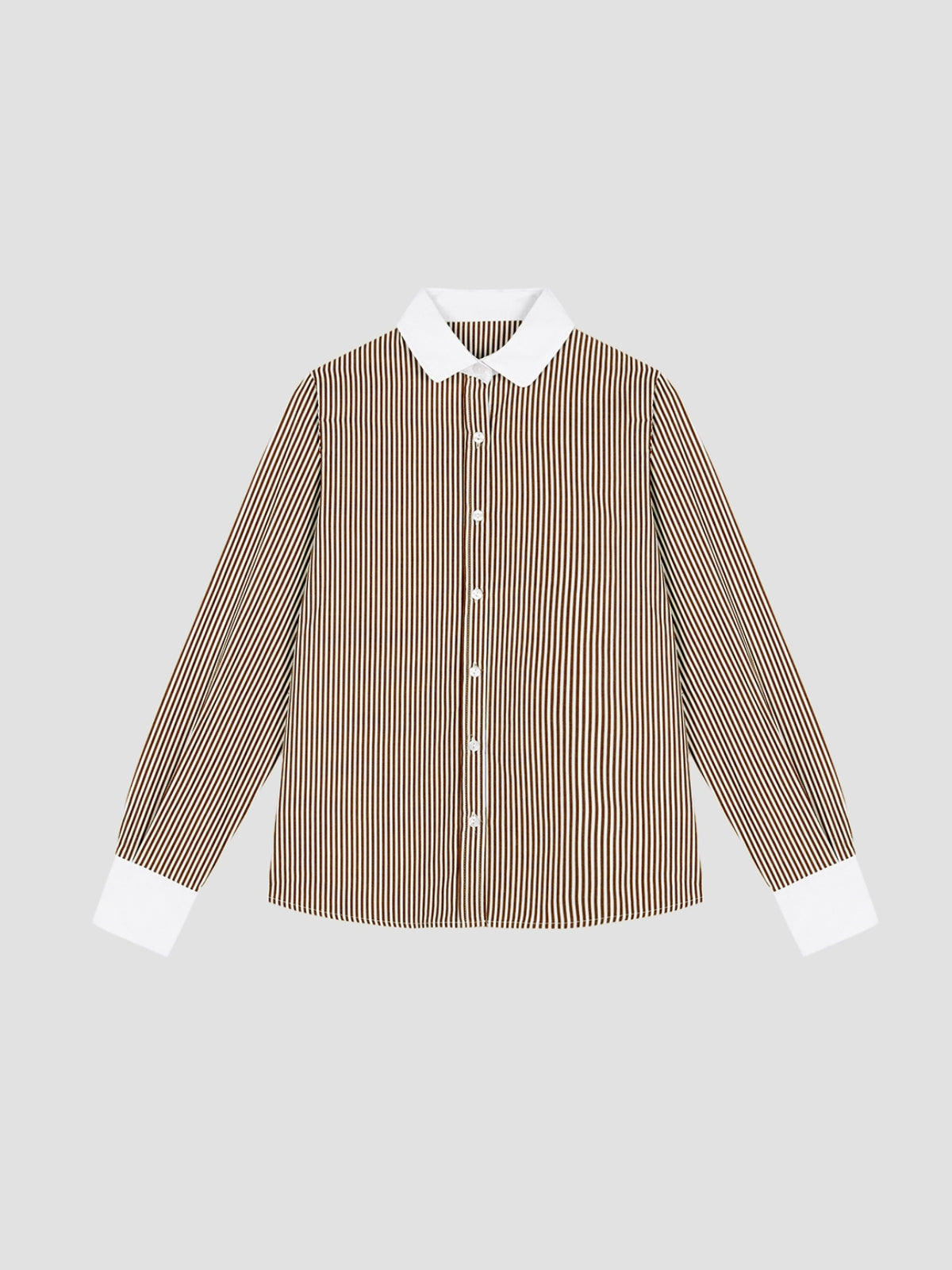 Shelby Shirt Striped Brown