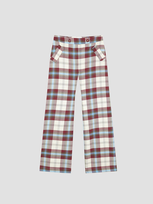 Jockey Pants Tartan Celeste