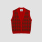 Arlequín Knit Vest Red