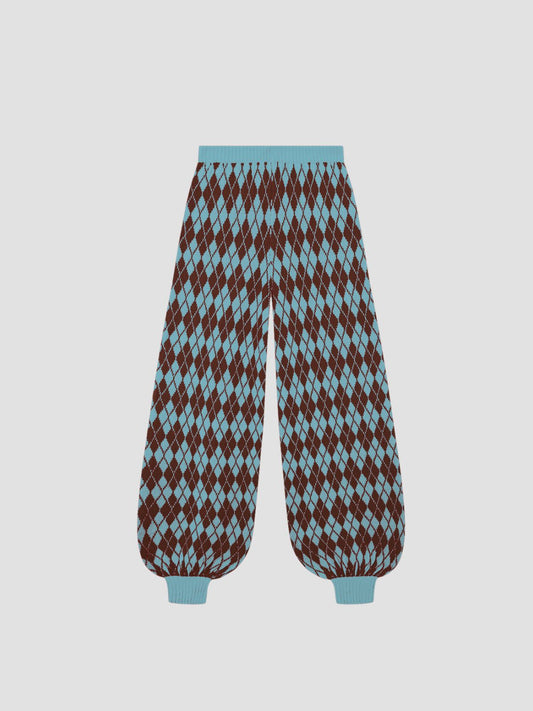 Arlequín Knit Pants Turquoise