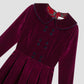 Swan Aubergine Velvet Dress