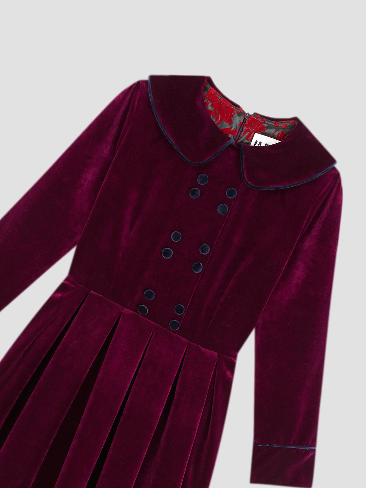 Swan Aubergine Velvet Dress