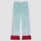 Jason Fringed Velvet Pants Celeste