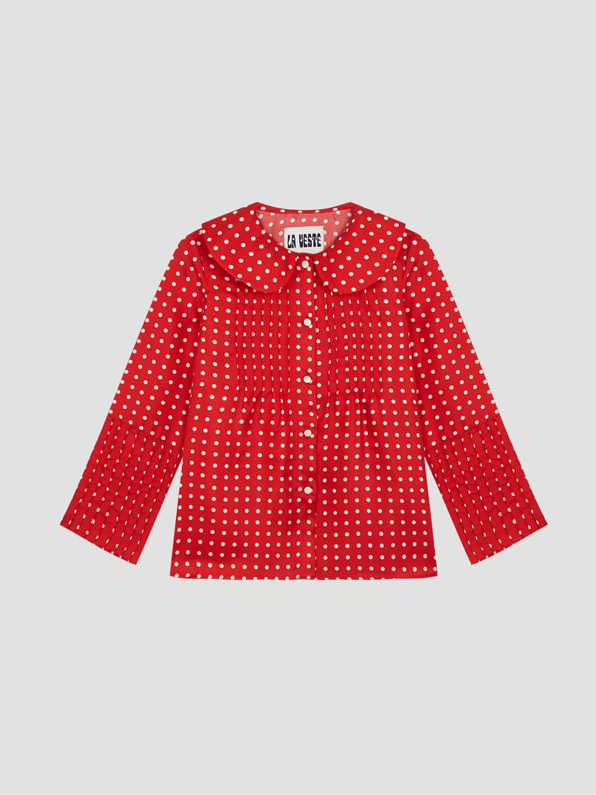 Polka Shirt Silk Red