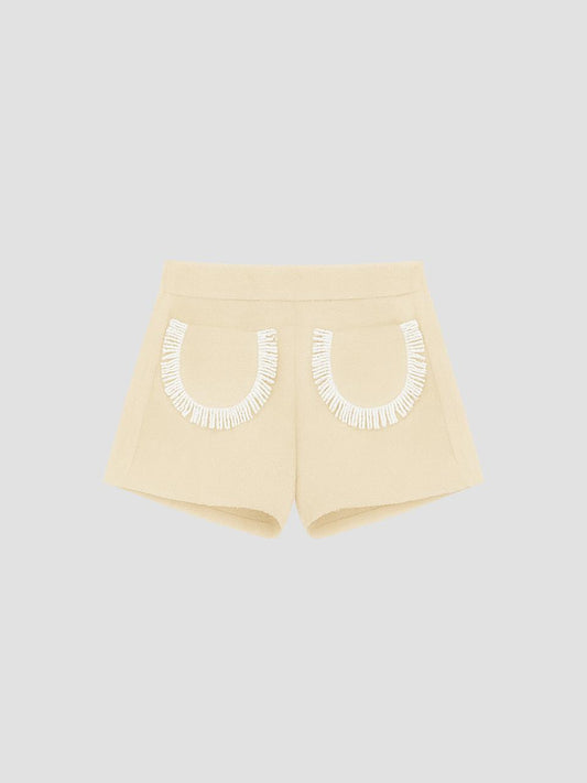 Carambola Shorts Fringed Vanilla