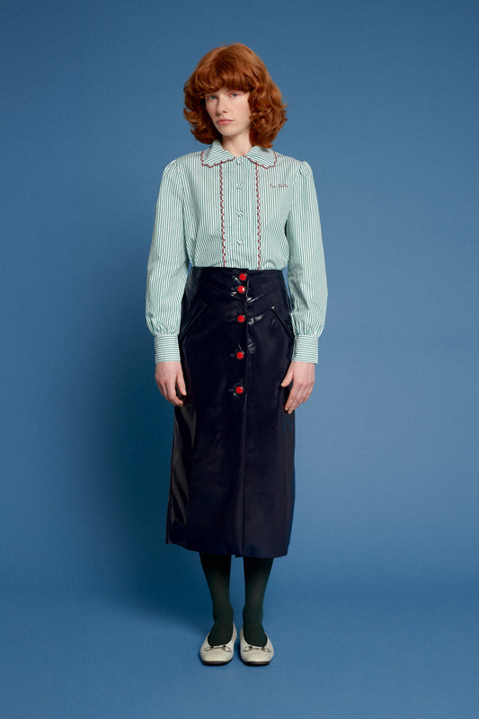 Maribel Skirt Vinilo Navy