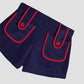 Carambola Towel Short  Navy and Red