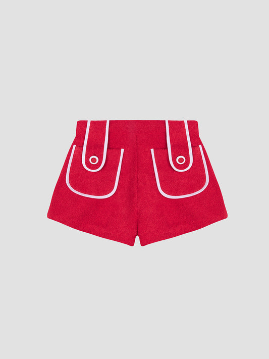 Carambola Towel Shorts Red